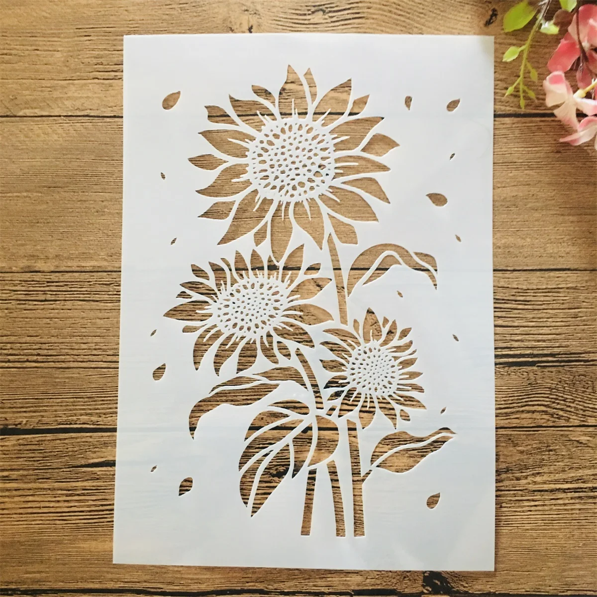 

Трафарет подсолнух пластиковый А4