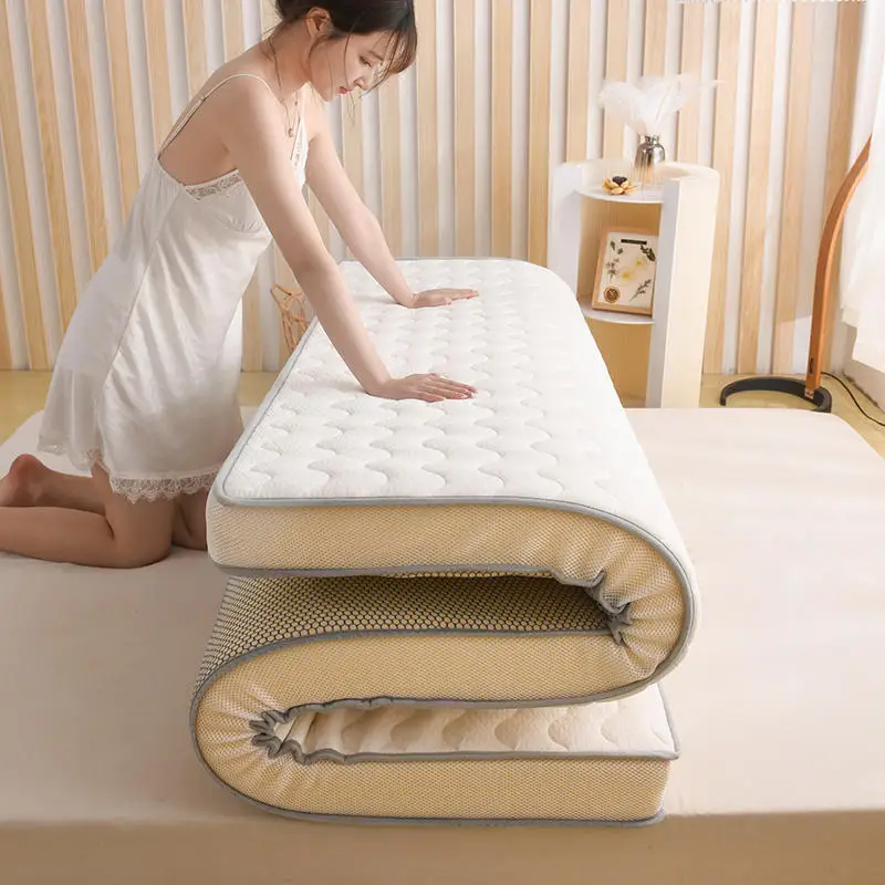 

2022 New Unilateral Latex Mattress Bilateral Three-Dimensional Knitted Cotton Antibacterial And Anti-mite Foldable Mattress