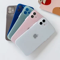 6colors soft ultra thin matte tpu case for iphone x xr xs 11 12 13 mini pro max shockproof liquid silicone phone cover