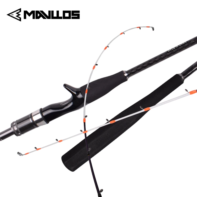 Удилище для ловли кальмаров Mavllos 1 8 м с твердым наконечником 2 секции быстрой PE 1-3 LW