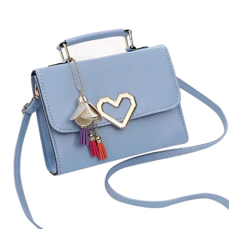 

New Square Bag Design Love Button PU Lady One Shoulder Crossbody Bag Solid Color Casual Simple All-Match Elegant Shoulder Bags