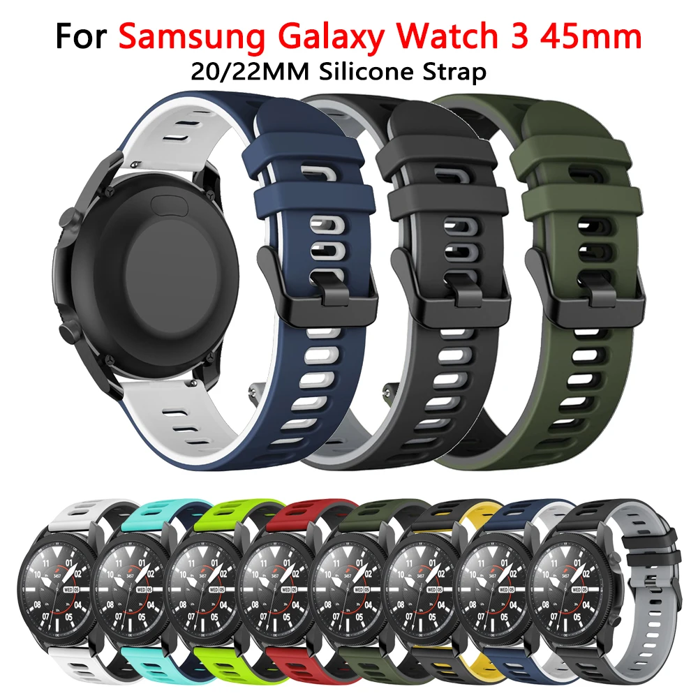 

20/22mm Silicone Strap For Samsung Galaxy watch 4/Huawei GT 42mm/46mm GT2 Pro/2E/GT3/Amazfit GTR 47mm/42mm Replacement Bracelet