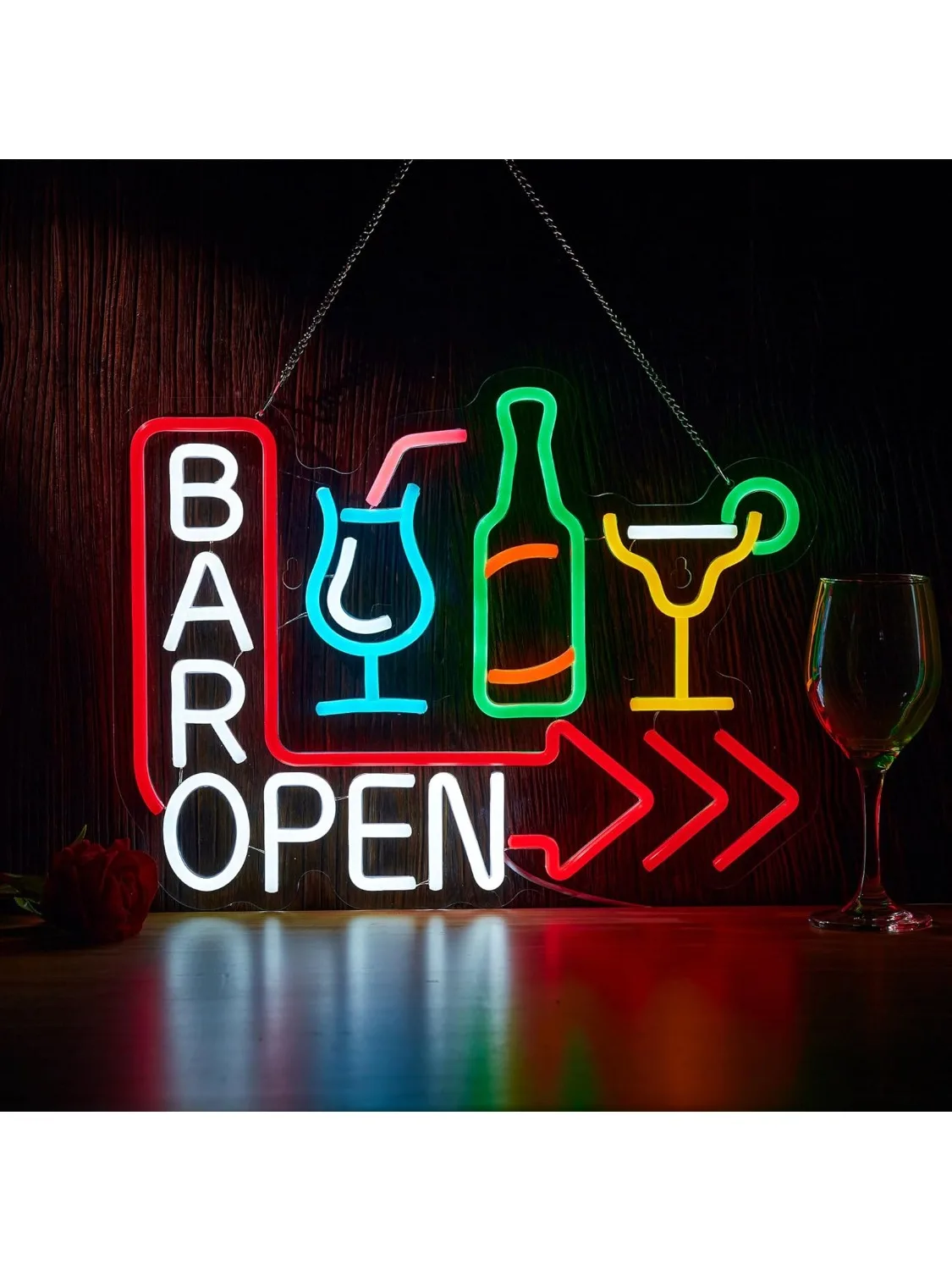 

Неоновая вывеска "Open"