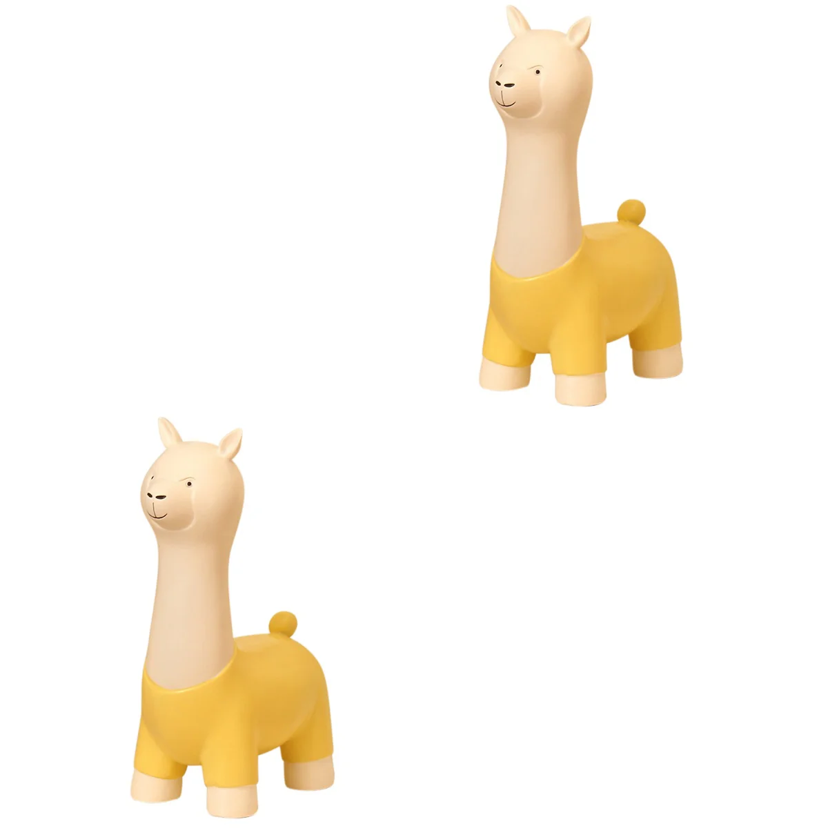 

2pcs Resin Alpaca Figurine Decoration Alpaca Shaped Statue DIY Alpaca Figurine Decor