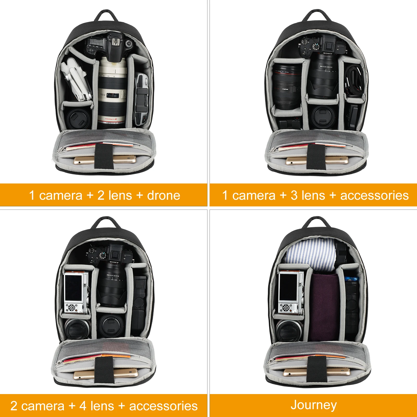 Фото BESNFOTO Bolso Bandolera para Belg DSLR de un Solo hombro, bolso deetà sin espejo para hombres y mujeres, senderismo №4