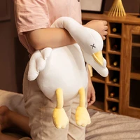 big kawaii pillow plush duck toy cute big goose sleeping pillow children comfort doll stuffed funny sweet gift for friends kids