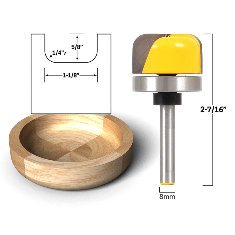 Аксессуары фреза для резки 1/4 8 мм чаша профессиональный фрезерный станок сплав