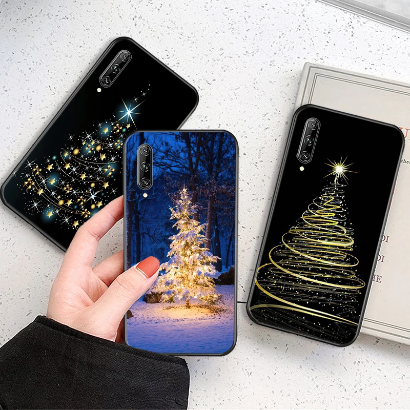 

Merry Christmas Tree Deer Phone Case For Huawei P30 P30 Lite P30 Pro Cases Back TPU Shockproof Cover Coque Shell