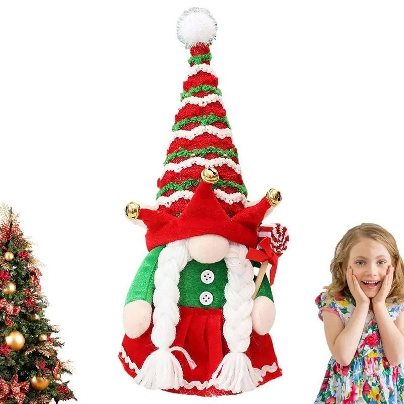 

Рождественские украшения для гномов, Рождественская елка, гном, конфеты, тростник, декор приносит удачу, изысканное мастерство, создает Рождественское настроение