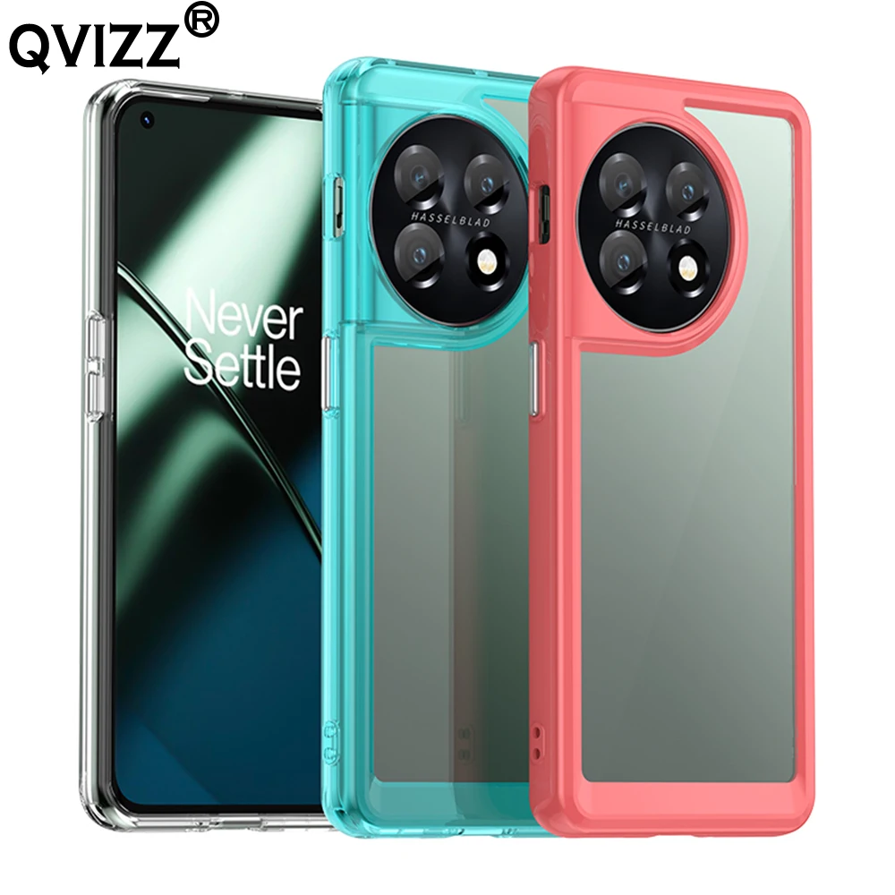 

Clear Case for OnePlus 11 PHB110 CPH2449 CPH2447 CPH2451 Luxury Armor Shockproof Soft Silicone Edge Hard Phone Cover OnePlus11