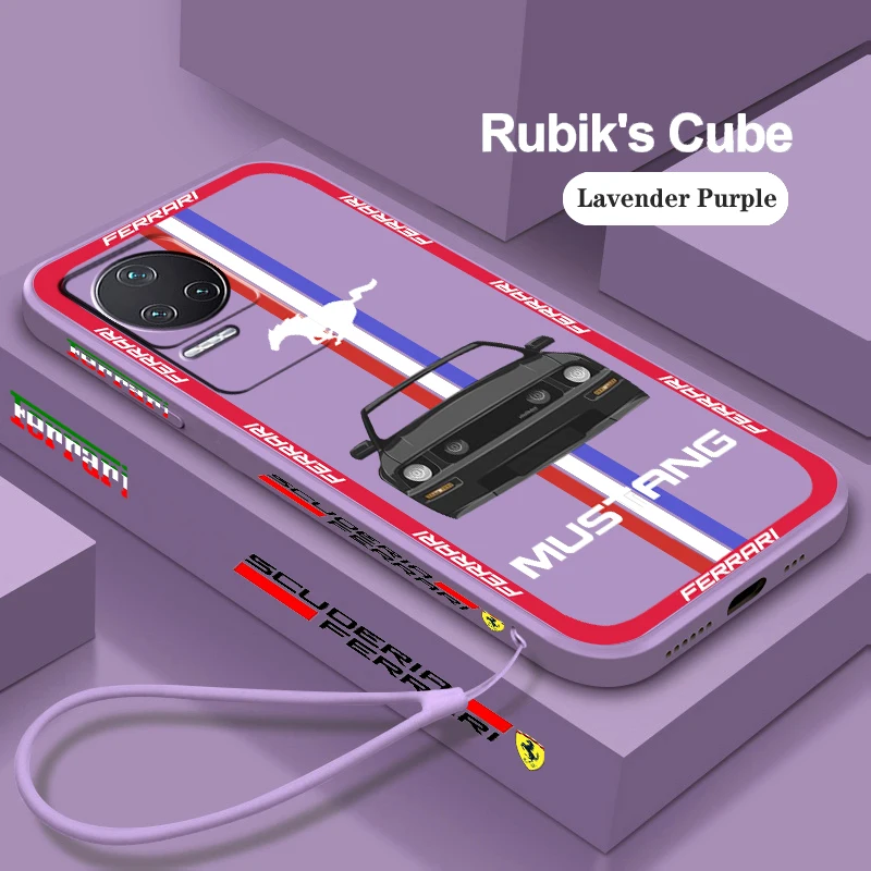 

Luxury Ferrari Car Logo Cool Phone Case For Redmi K60 K50 K40 Gaming 12C 10C 10 10X 9A 9 9T 9C 9AT A1 11 5G Liquid Left Rope