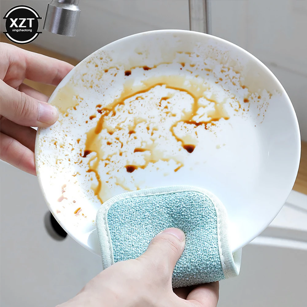 

Creative Double-sided Magic Scrub Dish Cloth Decontamination Thick Sponge Brush For Washing Dish And Pot Kitchen Cleaning Tools
