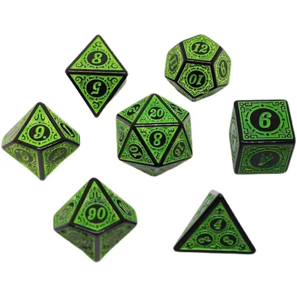 

2023 Hot 7Pcs Dice Set Polyhedral For TRPG DND D4~D20 Multi Sides Dice Accessories For D&D Board Card Math Games