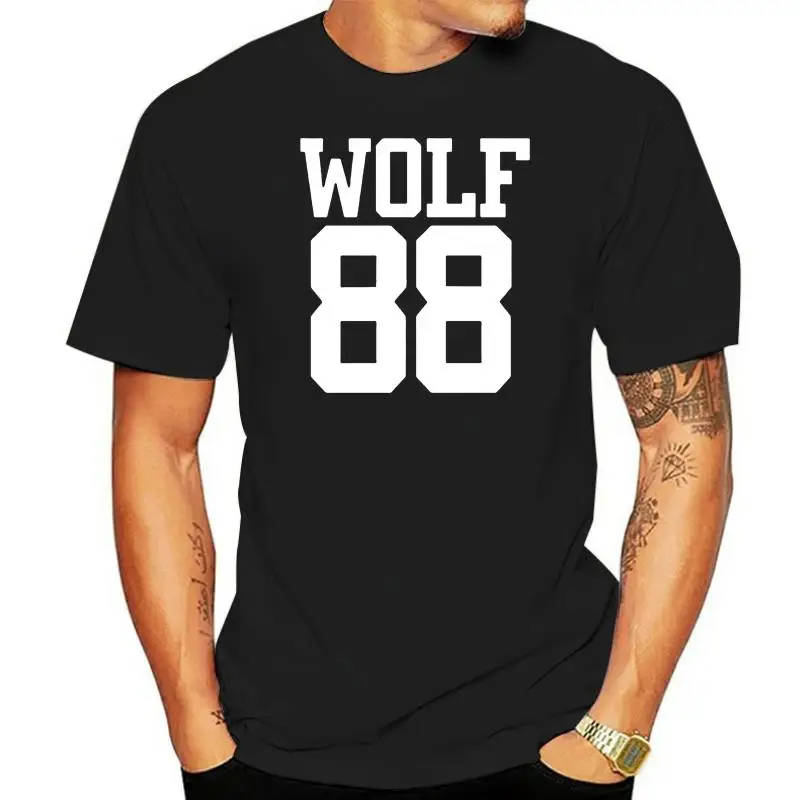 

Мужская Летняя модная футболка WOLF 88, удобная футболка, повседневные футболки с коротким рукавом, оптовая продажа