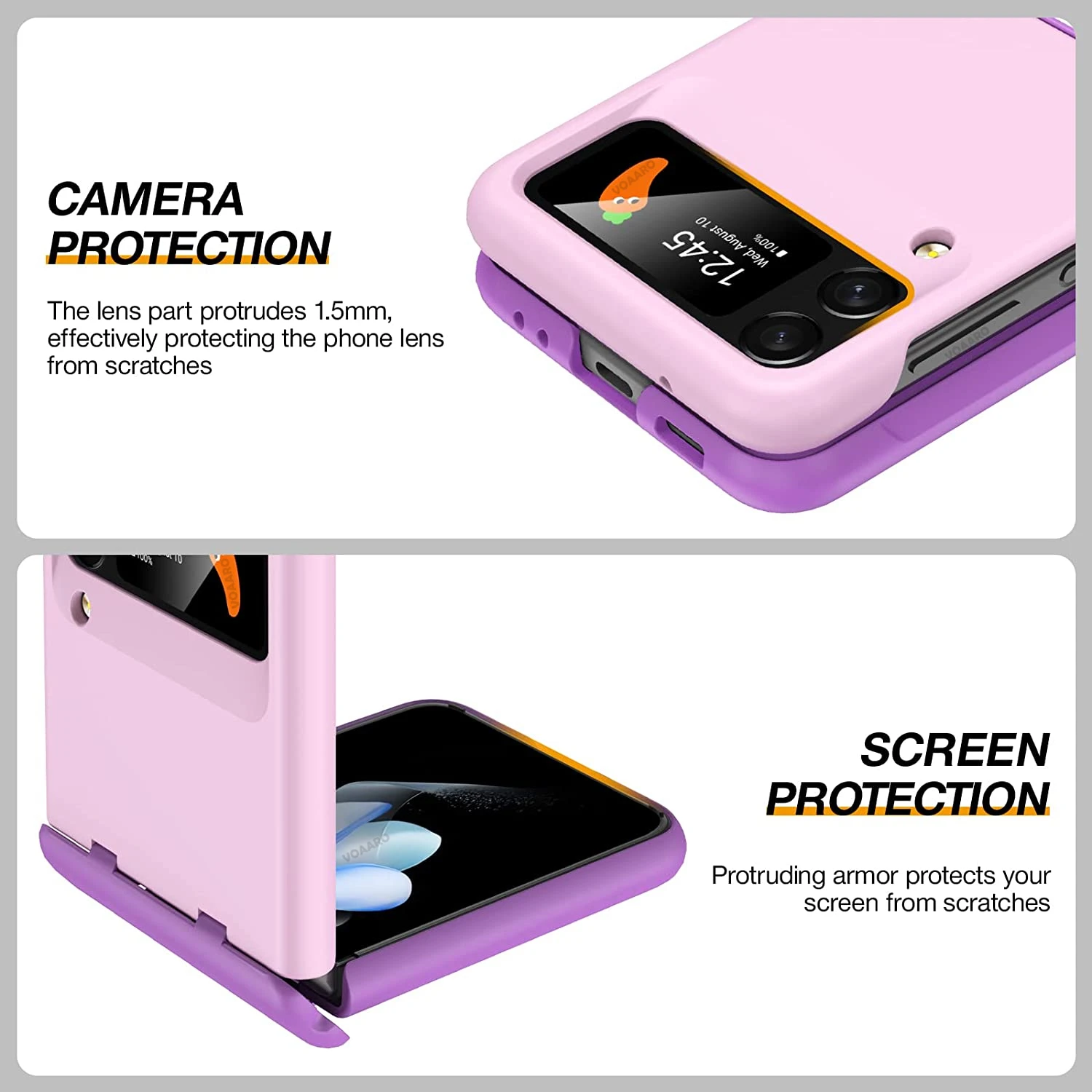 For Samsung Galaxy Z Flip 4 Case with Hinge Full Protection Cover for Samsung Z Flip 4 5G Armor Case Silicone All-Inclusive Case