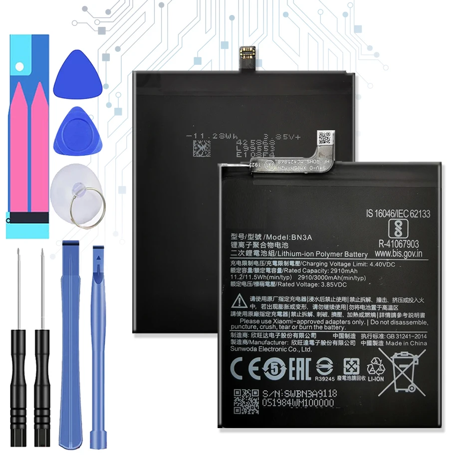 

For Xiao Mi 3000mAh BN3A Mobile Phone Battery For Xiaomi Redmi Go Bateria Batteries + Free Tools