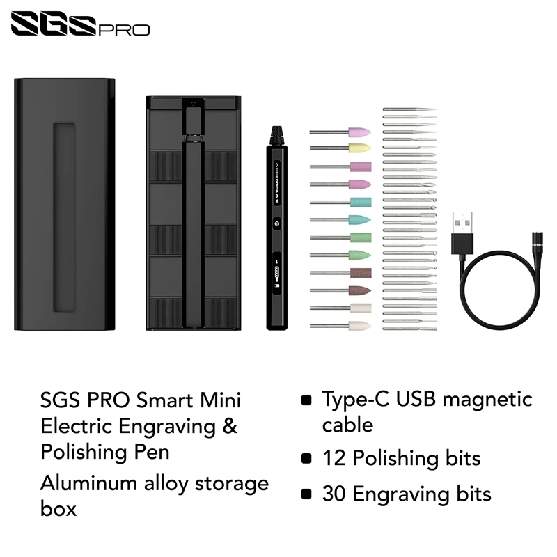 

ARROWMAX умная гравировальная ручка, электрическая мини-шлифовальная машина, беспроводной вращающийся инструмент с 42 битами для металла, дерева, стекла, пластика, поделок своими руками