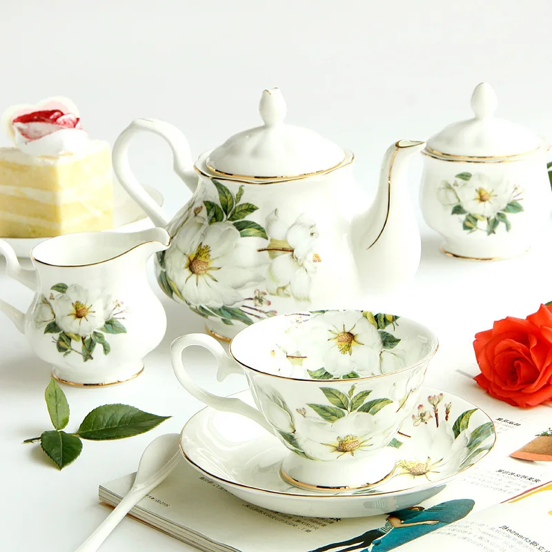 

wedding European 15 pieces bone china coffee English afternoon set ceramic black tea cup