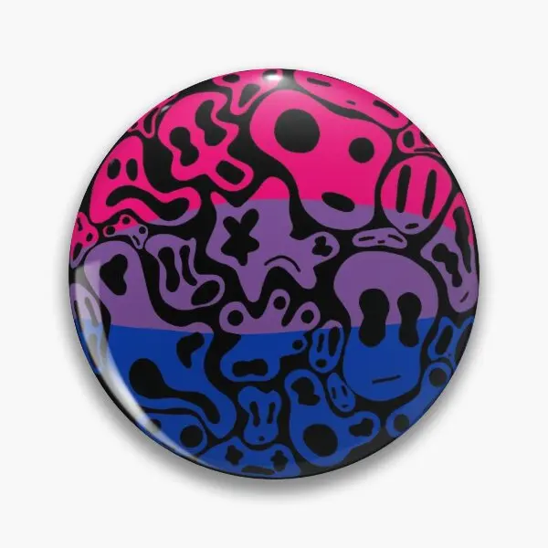 

Bi Pride Ghost Bubble Customizable Soft Button Pin Badge Women Gift Collar Clothes Hat Lover Brooch Lapel Pin Fashion Cartoon