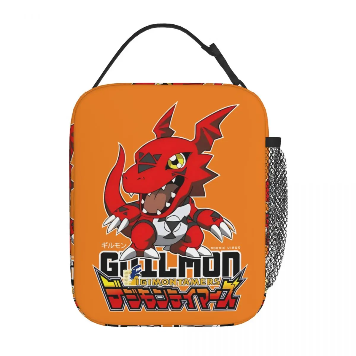 Digimon Tamers Guilmon Изолированная сумка для обеда Портативный контейнер еды