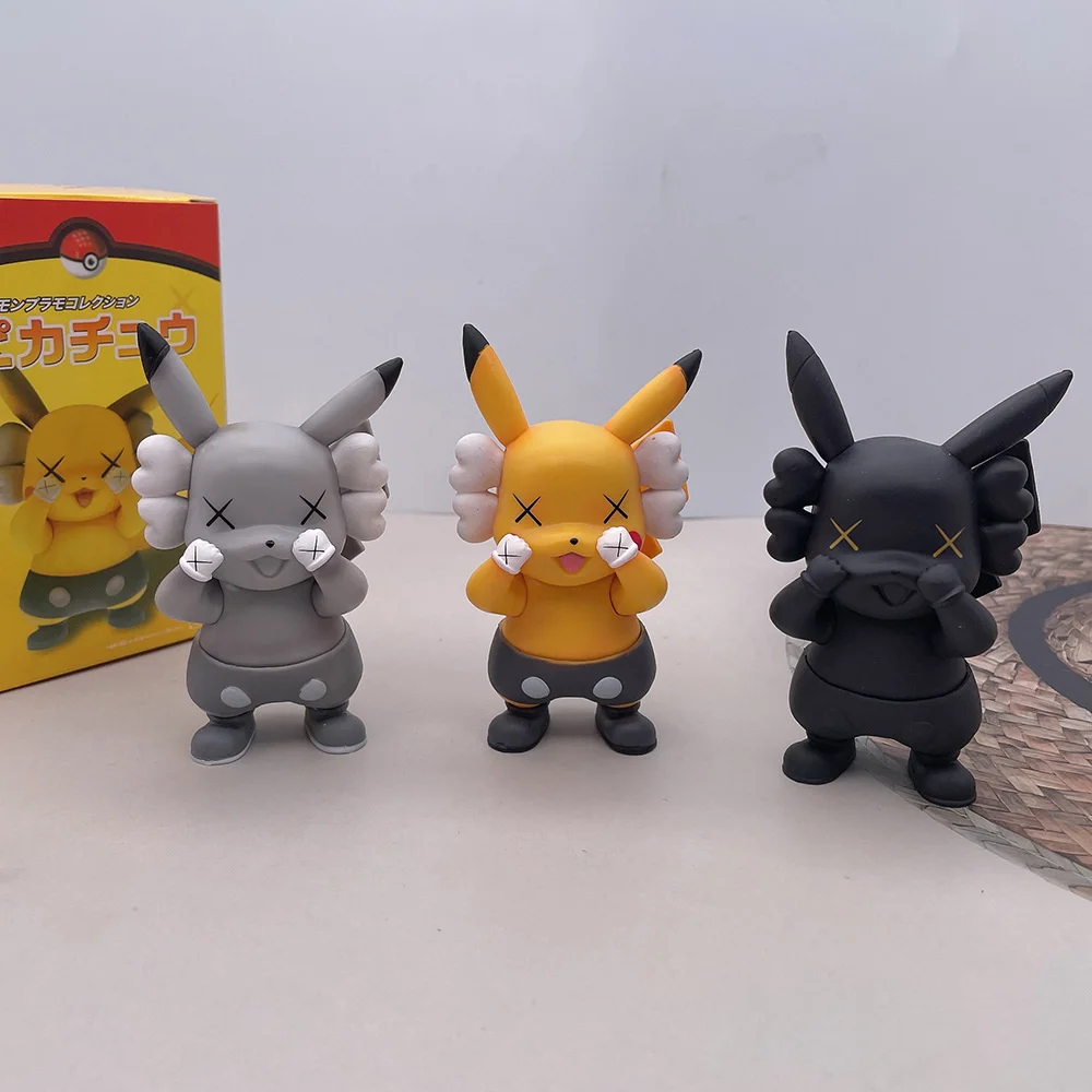 

Pokemon Fiugres Anime Cartoon Classic Pikachu Figure Action Model Kawaii Doll Desktop Collect Children 10cm Statue Toys Gift