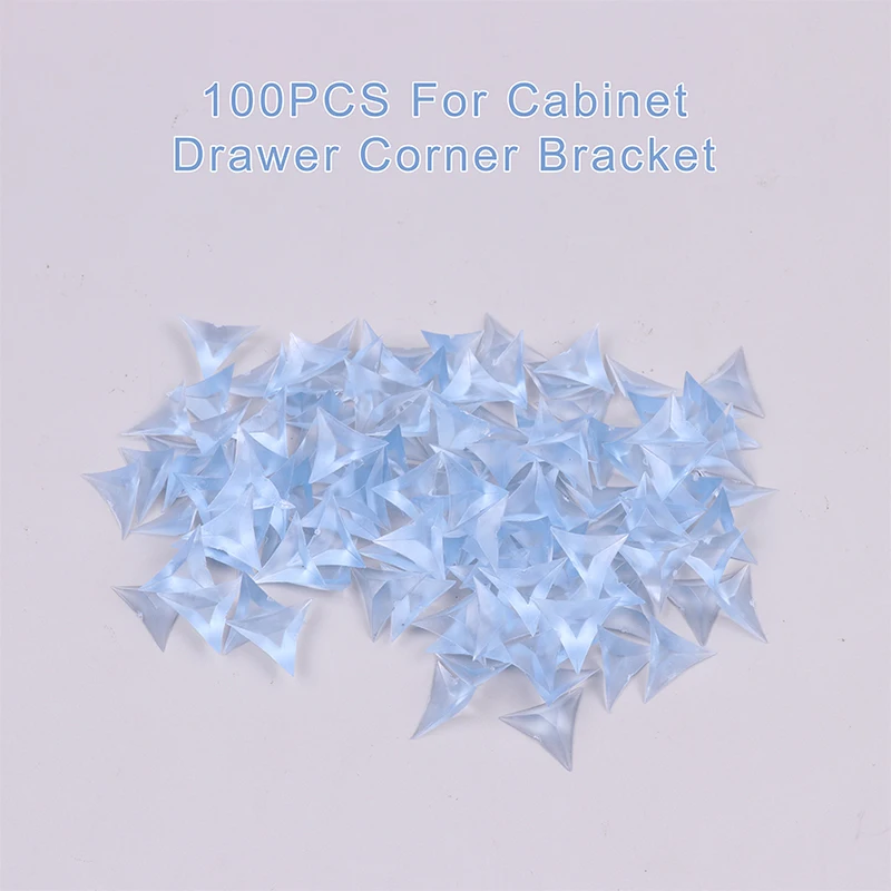 

100PCS Clear Anti Dust Edge Dustproof Corner Protector Protective Edge Triangles for Furniture Cabinet Drawer Corner Bracket