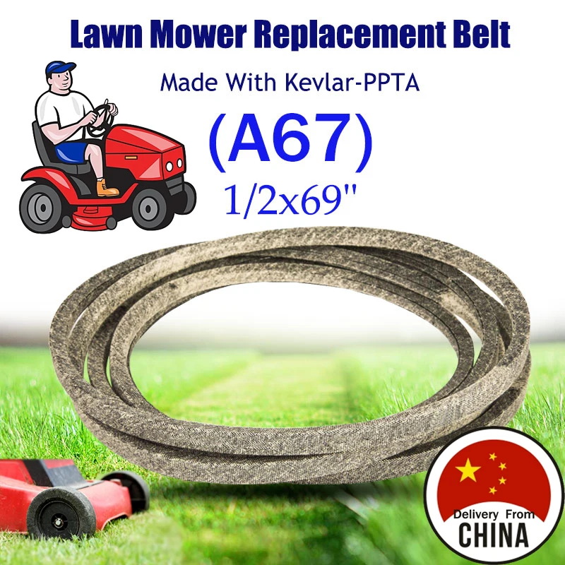 

V-Belt (1/2"x69 1/2") A67 FOR Roper 583785901 TH4H690 FOR Sears 583785901 TH4H690 FOR AYP 106412X 583785901 TH4H690