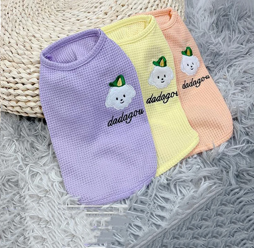 

Puppy Clothes Dog Vest Cat Pet Small Medium Breathable Thin Summer Cute Poodle Teddy Bichon Pomeranian Bulldog Corgi Schnauzer