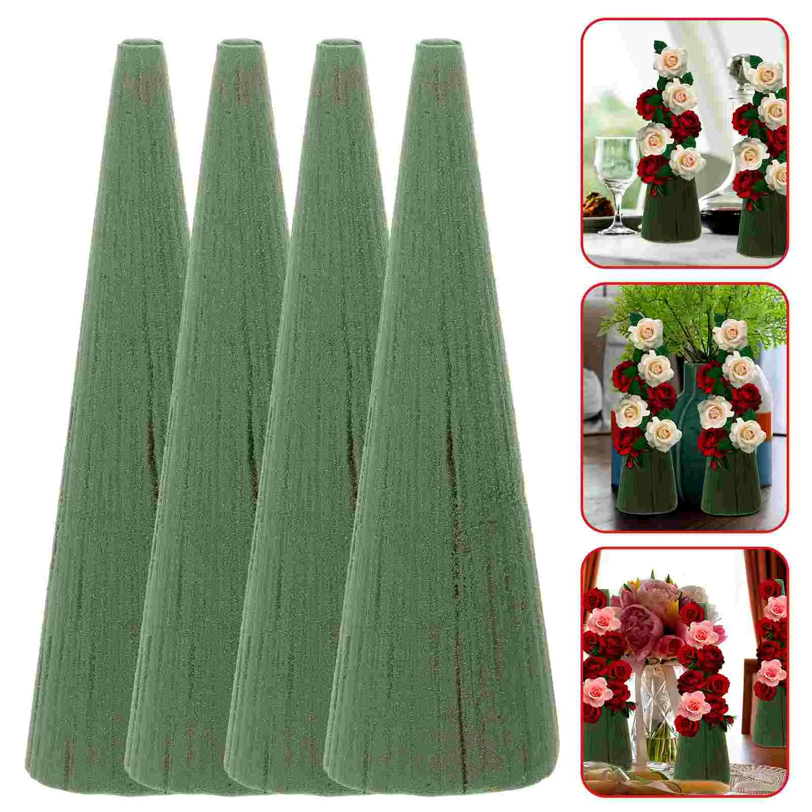 

4 Pcs Christmas Tree Flower Accessory Simple Foams Block Floral Craft Mud Home