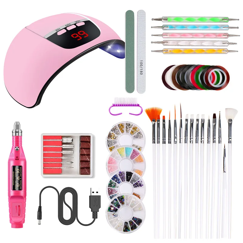 

Nail Lamp Polisher Nail File Paint Pen Nail Decoration Manicure Tool Set For Professionals Manicure Set