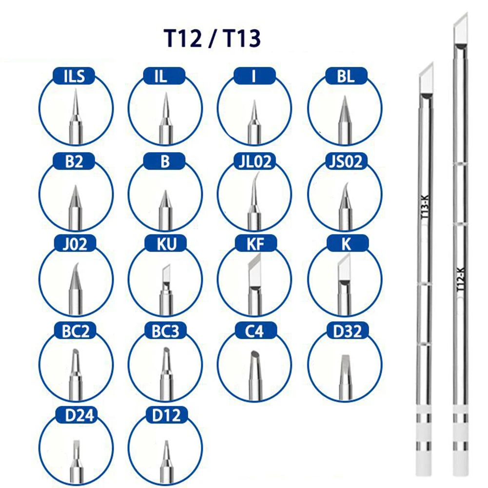 1 шт. T12 паяльные жала инструменты T12-B/B2/C1/BC2 сменные для паяльной станции FX-951