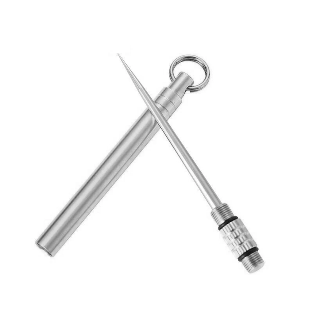 

Multifunctional Toothpick Metal Travel Toothpick Portable Fruit Fork Tooth Cleaning Accessory with Holder Hot Sale