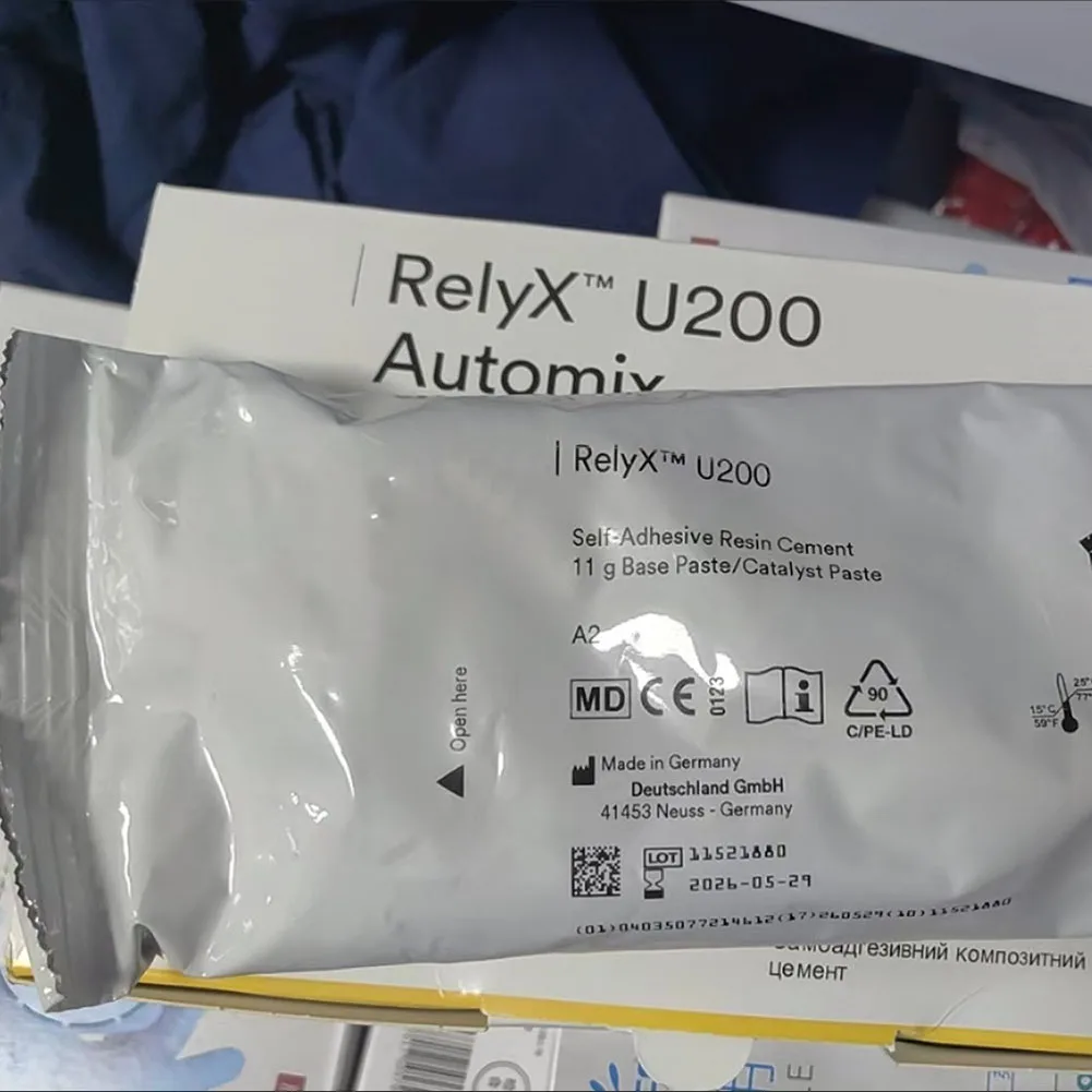 Стоматологический цемент RelyX U200 (8,511 г), двухкомпонентная самоклеящаяся паста для реставрации металлокерамических конструкций RelyX Unicem 2, адгезив для металлокерамических реставраций (art.: 3920d477121ed) - 3920d477121ed