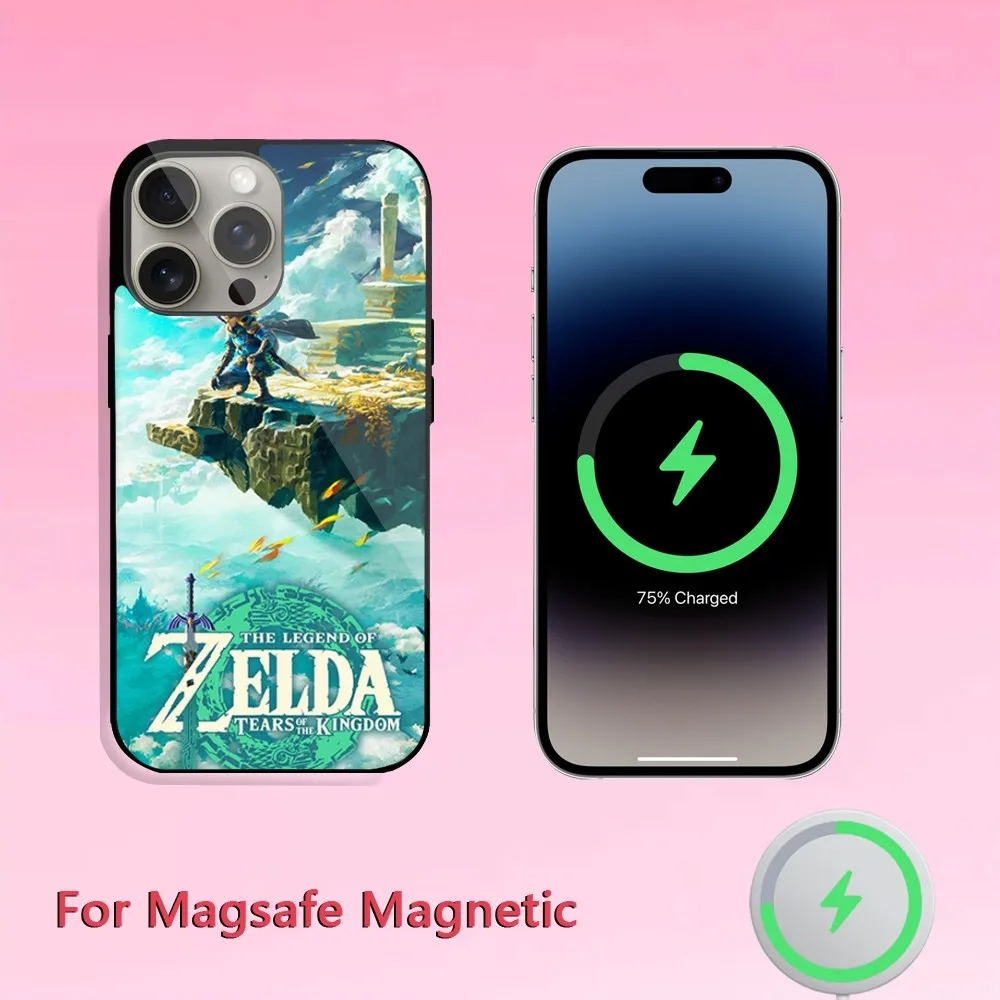 Чехол для телефона с игрой L-legend of zelda iPhone 11 12 13 14 15 Plus Pro Max Magsafe магнитный чехол