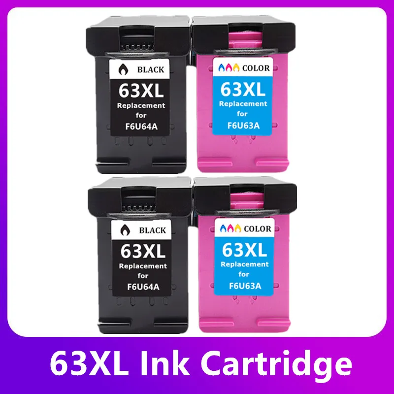 

Восстановленный картридж для принтера HP 63 XL, сменный картридж для принтера HP 63 Deskjet 1110 1111 1112 2130 2131 2132