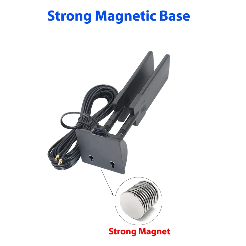 5G CPE Pro Router Antenna 42dbi Dual Band Amplifier External Extender Magnetic Base for Mobile Network Signal Booster TS9 SMA