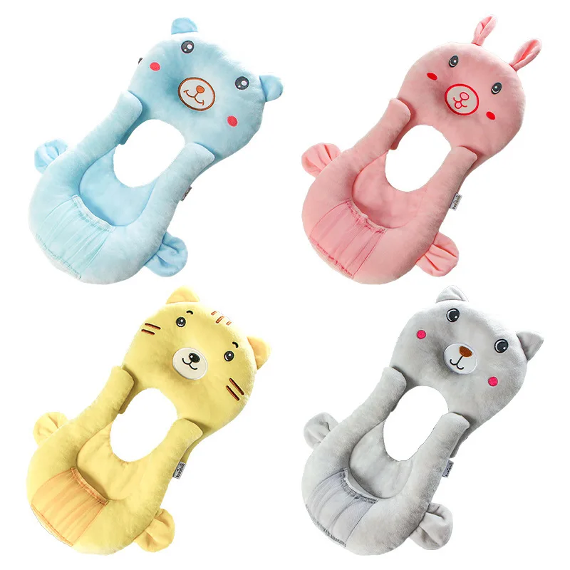 

New Cartoon Baby Nursing Pillow With Fixed Bottle Bag Anti-biased Head Pad Portable Removable Shaping Pillow Infant Feeding Tool