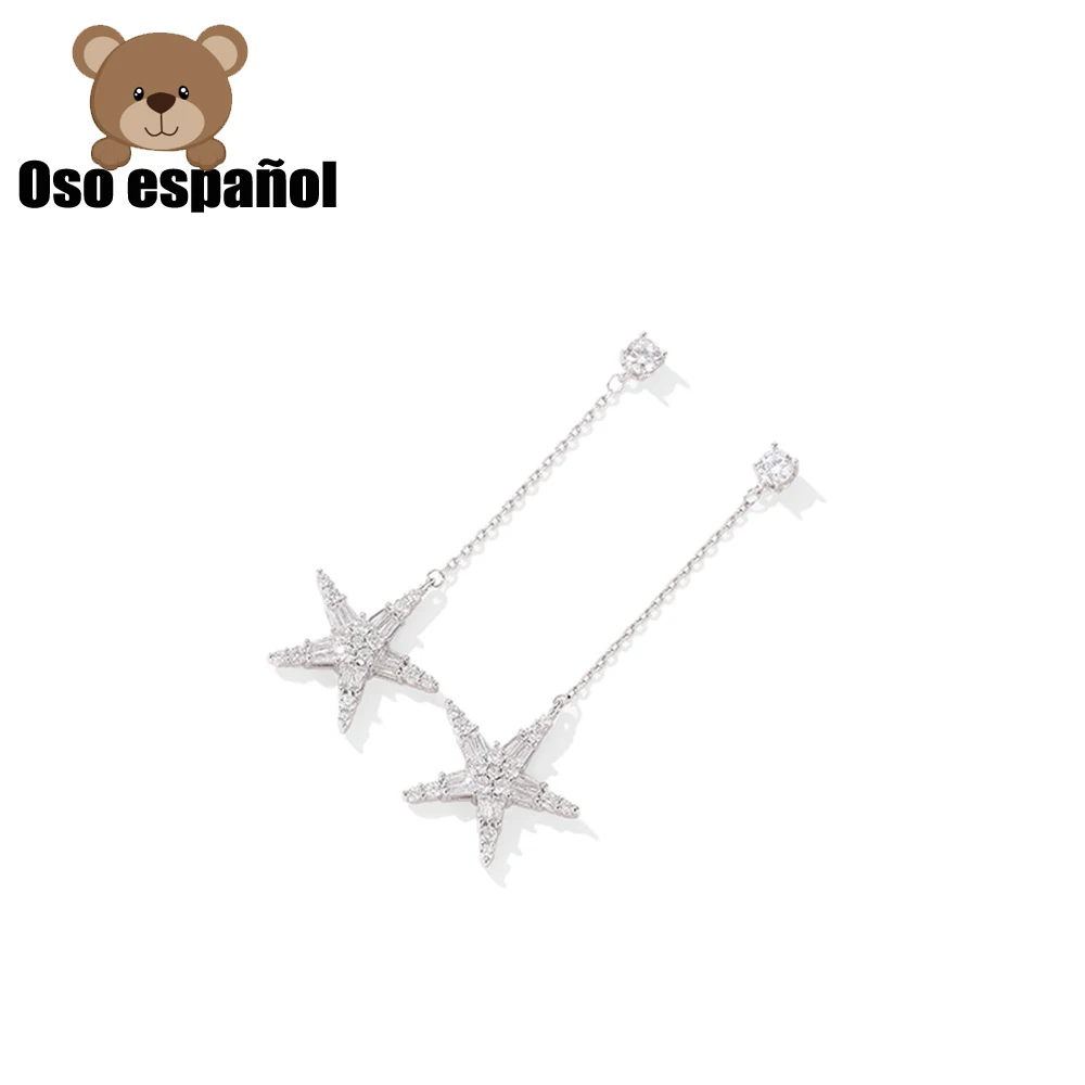 

Женские серьги из серебра 925 пробы, с медведем