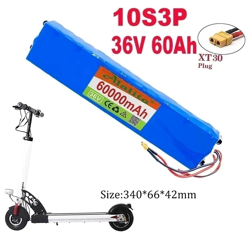 

100% 36V 60Ah Scooter Battery Pack for Xiaomi Mijia M365 36V 60000mAh Battery pack Electric Scooter BMS Board for Xiaomi M365