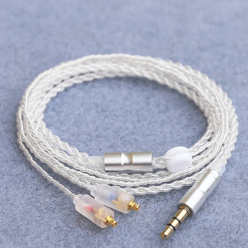 Фото Кабель для апгрейда HiFi-наушников MMCX 3,5 мм, 1,2 м, с серебряным покрытием, для Sennheiser IE200/IE300/IE600/IE900/AKG N5005/N30 №3