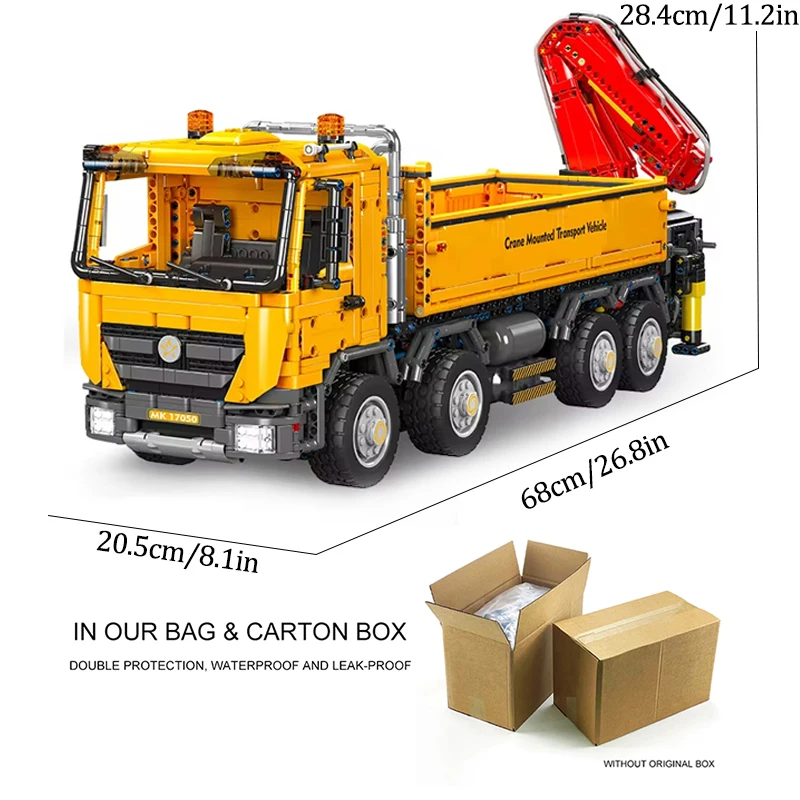 MOLD KING 17050 MOC Технический Actros Самозагрузочный кран Модель Строительный блок Кирпичи Головоломка Сборная игрушка Рождественский подарок для детей (art.: 3920c8bc30720) - 3920c8bc30720