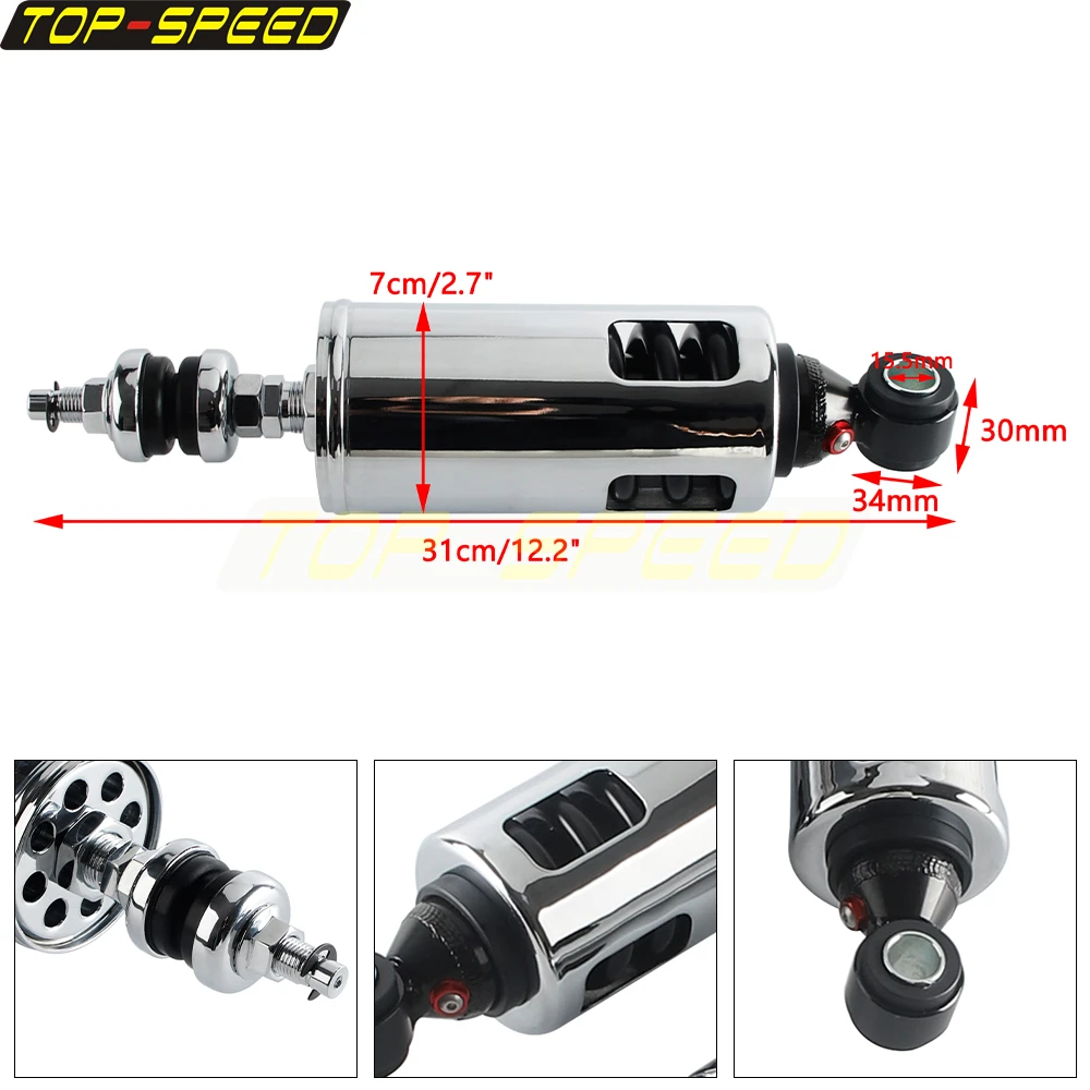 Фото Задний амортизатор Progressive Suspension, хромированный, регулируемый, усиленный, для Harley Softail FXSB Deluxe Slim Heritage 2000-2017 №2