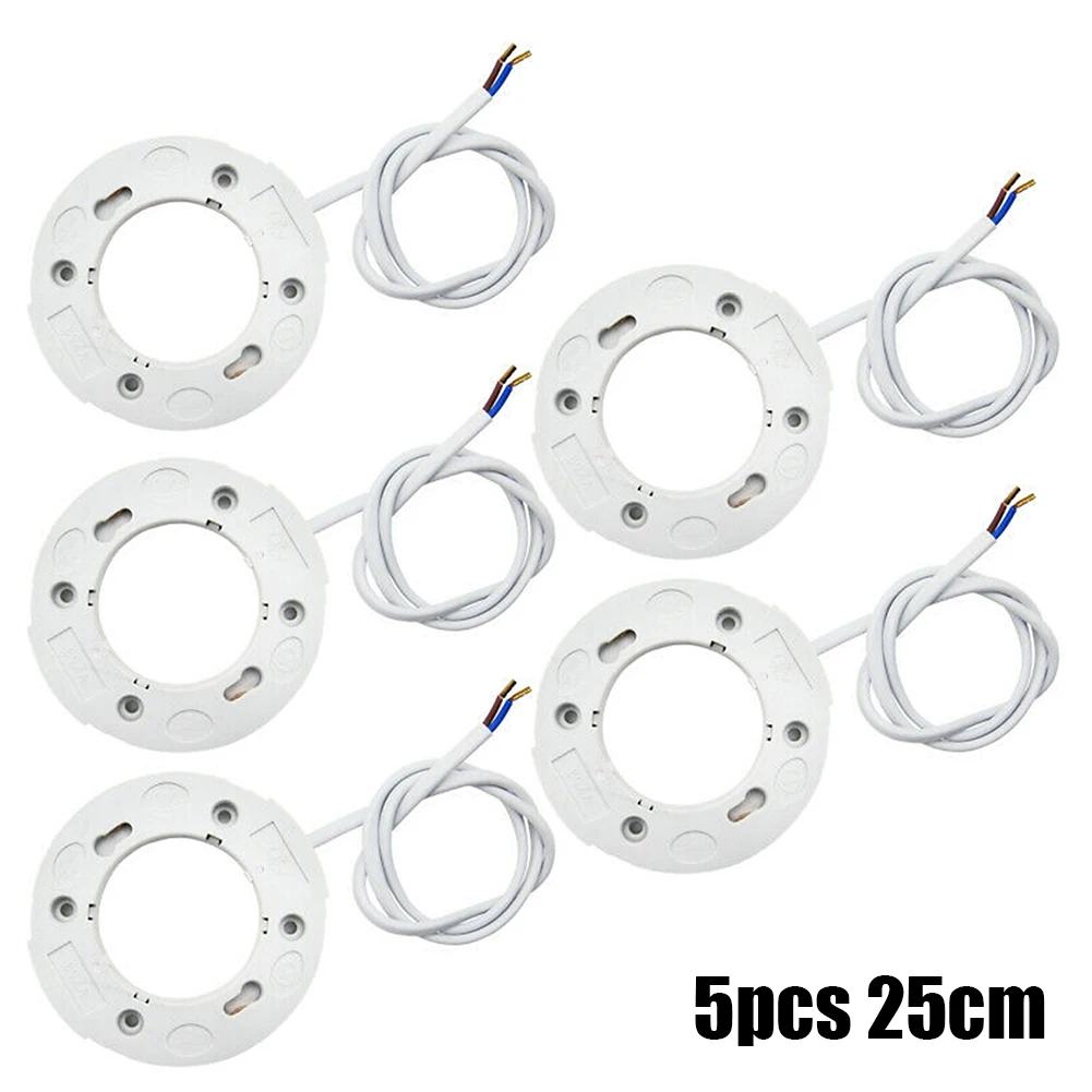 

5pcs 25cm Lamp Holder Base Fitting For GX53 Lamps Fly Leads For LED And CFL Light Bulbs Surface Fitting Holder Connector Bases