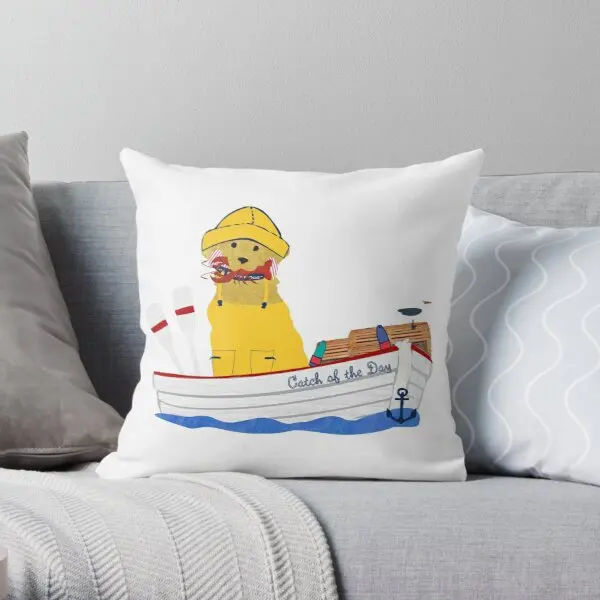 

Наволочка для подушки в стиле преппи с изображением золотистого ретривера лобстепана, декоративная мягкая подушка для офиса и спальни в ко...