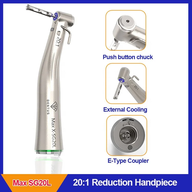 Низкоскоростной Den tal timax SG20L угловой для imp lants светодиодный оптоволоконный