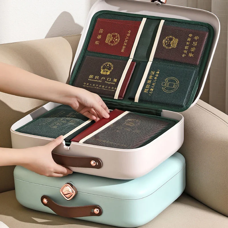 

Multi-layer Certificate Storage Bag Household Vaccine Passport Manual Business License Document Box