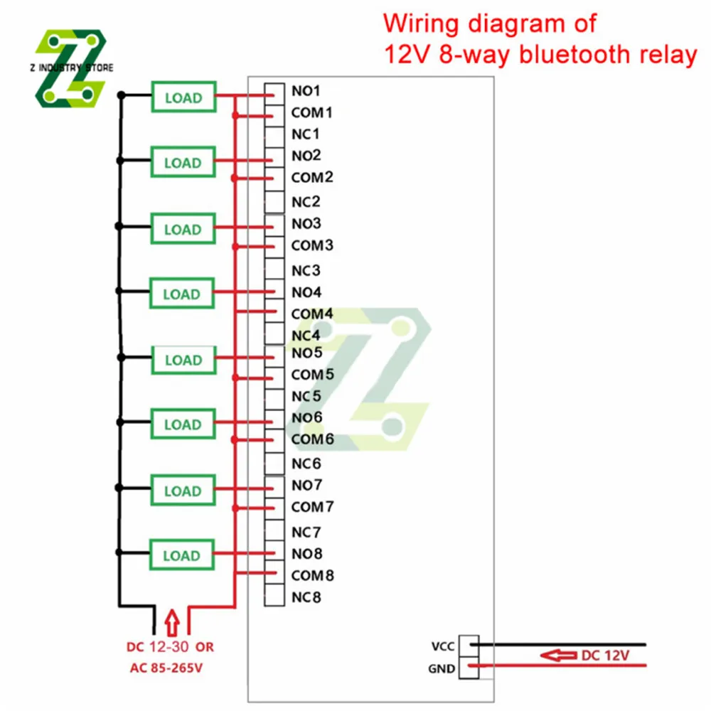 Релейный модуль совместимый с Bluetooth 5 В 12 8 каналов дистанционное управление |