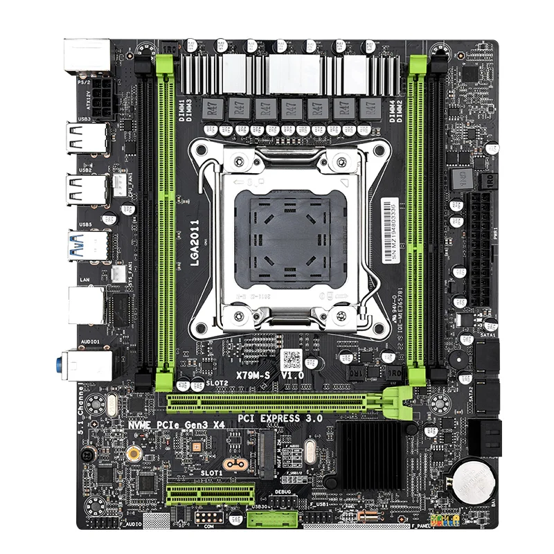 Материнская плата X79 USB2.0 PCI-E 16X LGA2011 M ATX системная 2 0 NVME M.2 SSD с поддержкой памяти REG ECC