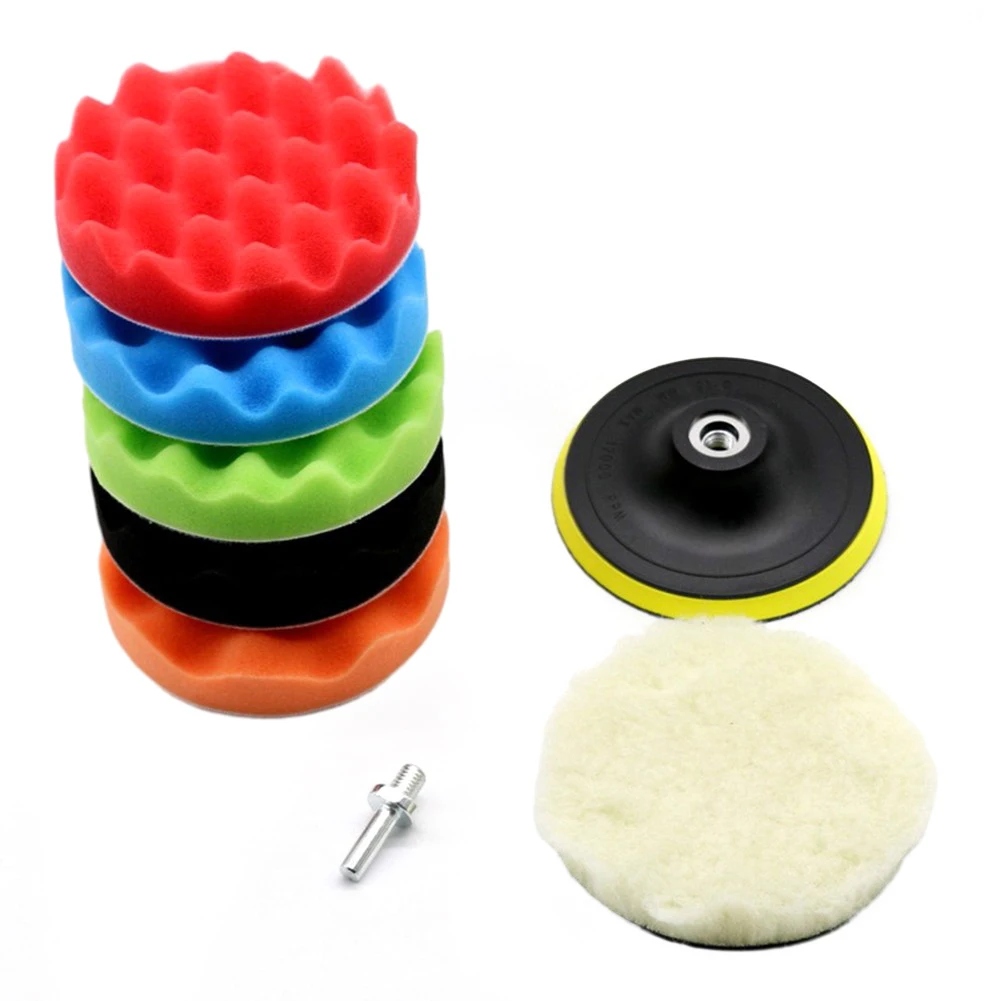 

Polishing Wheel Polishing Pads 5 Inch 8pcs Backer Pad Car Buffing Pads Foam Polisher For Drill Adapter Polishing