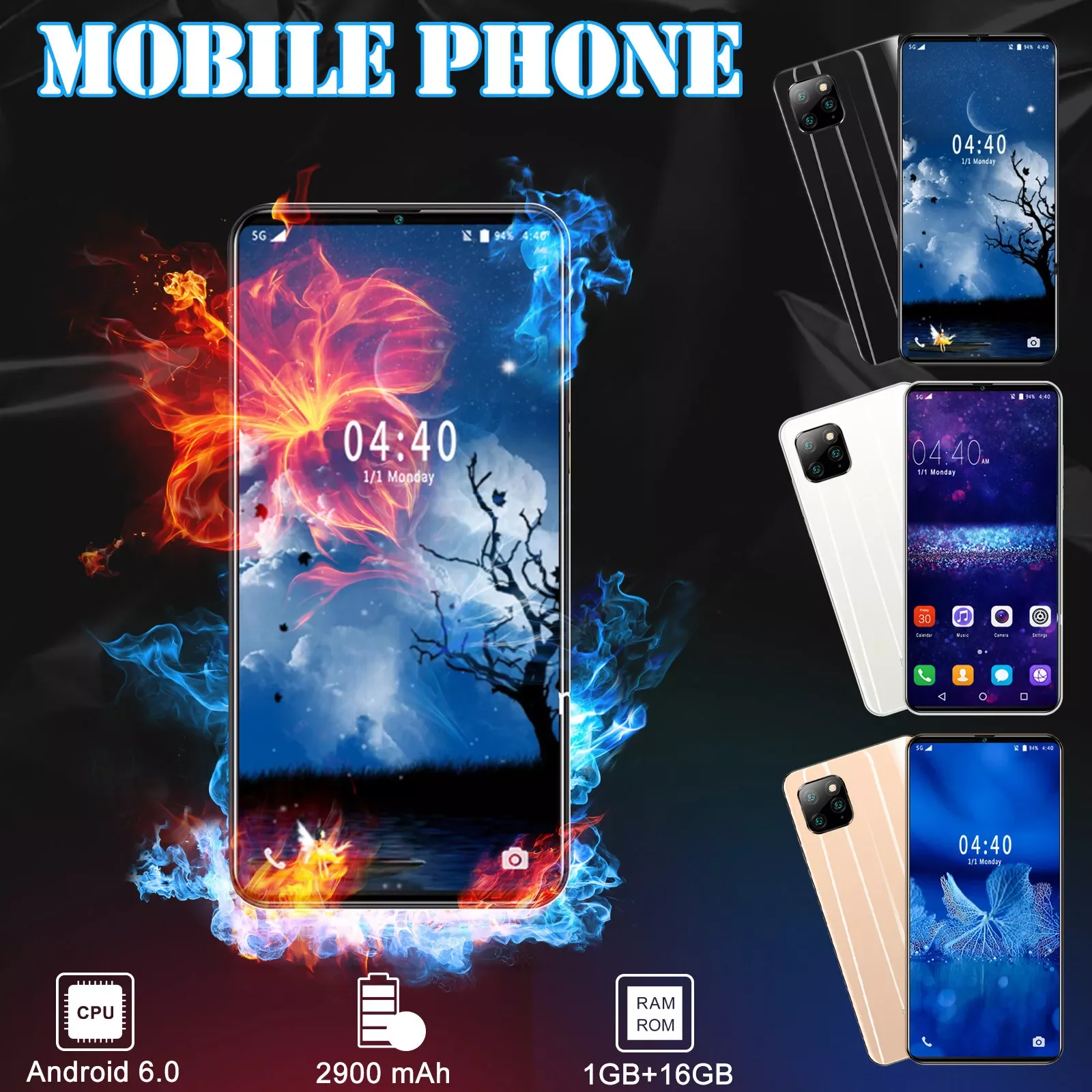 CARPRIE i13pro+ Smartphones 19:9 Cell Phones Android 6.0 1GB+8GB Face ID 4G Quad Core Call Mobile Phone 3200 mAh смартфоны enlarge